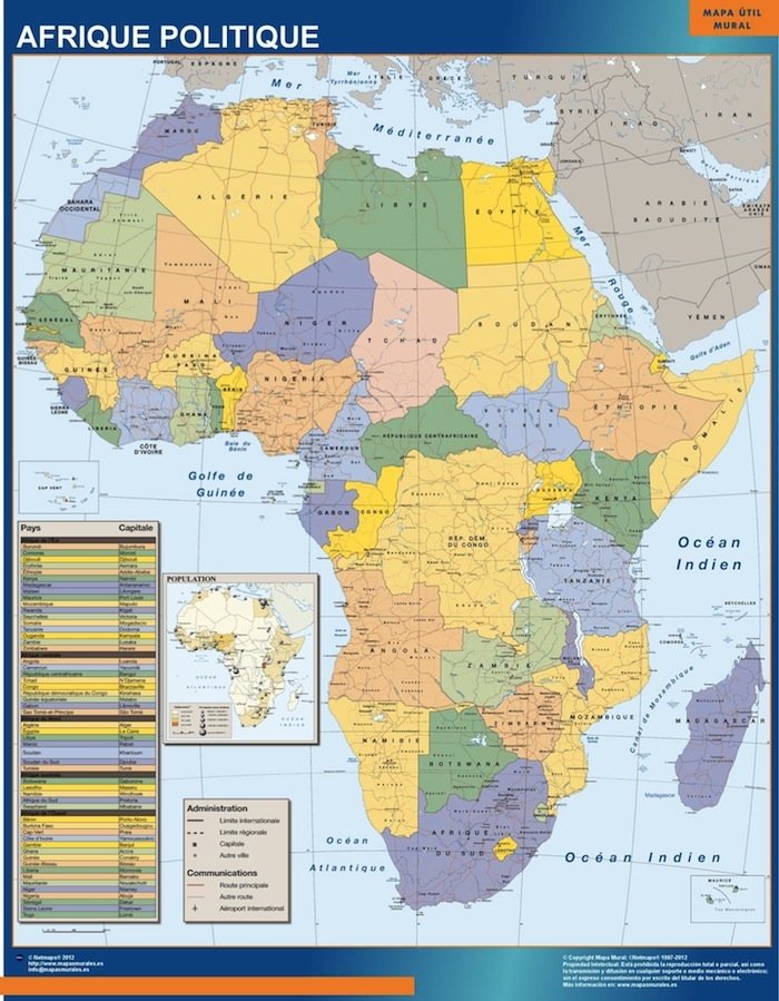 Carte Afrique Politique Magnétique